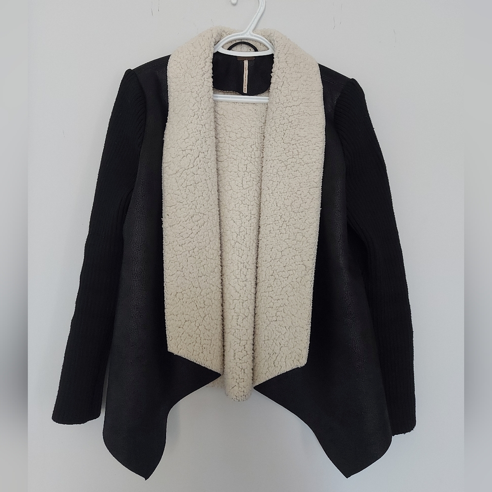 Faux Leather Shearling Jacket